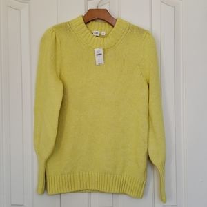 NWT GAP Puff Sleeve Crewneck Sweater